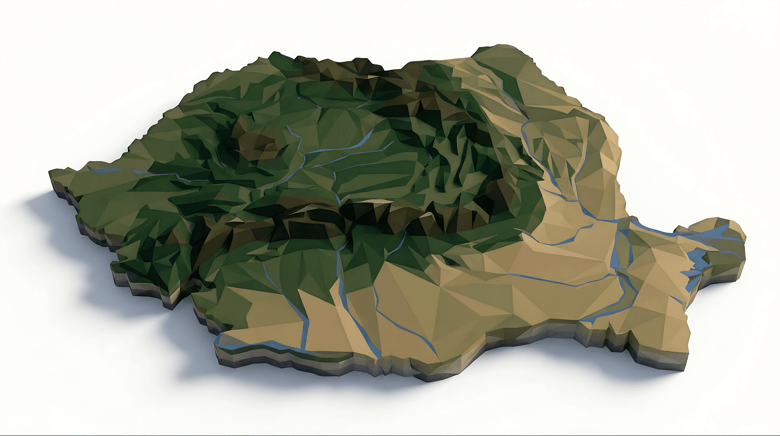 3D map of Romania